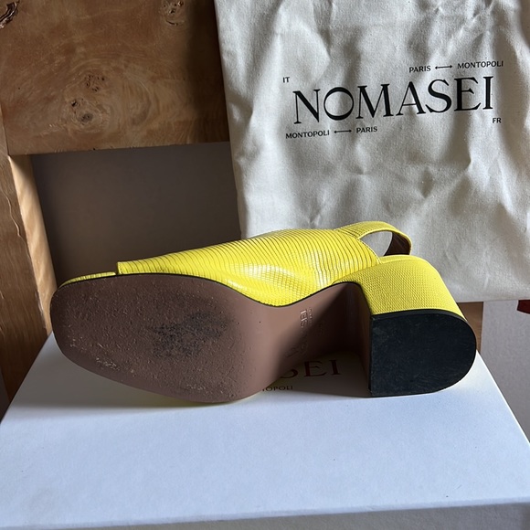 Nomasei Baghera shoes in embossed yellow size 39.5 eu (8.5 USA) - Picture 7 of 9